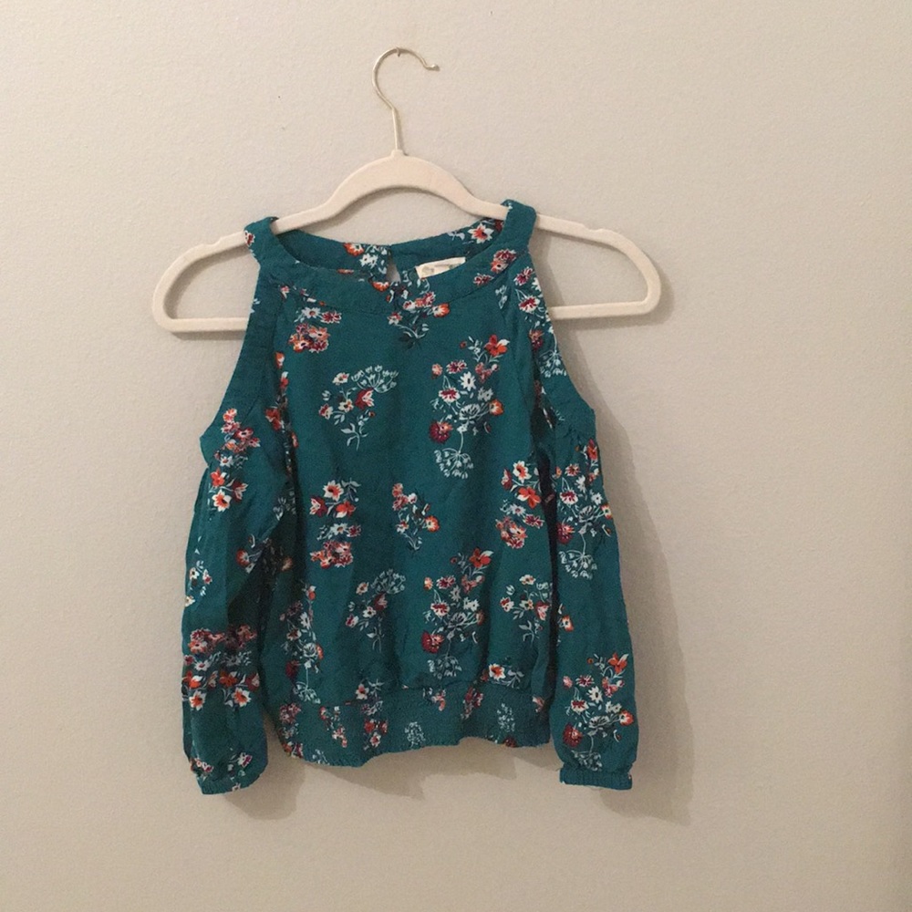 A cute green cold shoulder